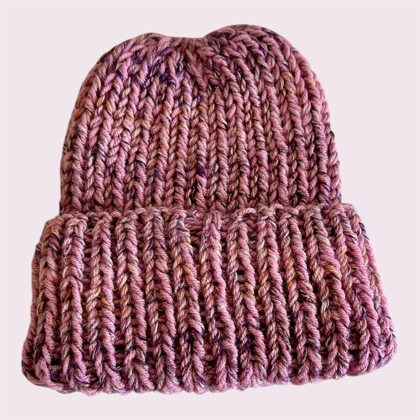 Pinky Purply Chunky Knit Beanie