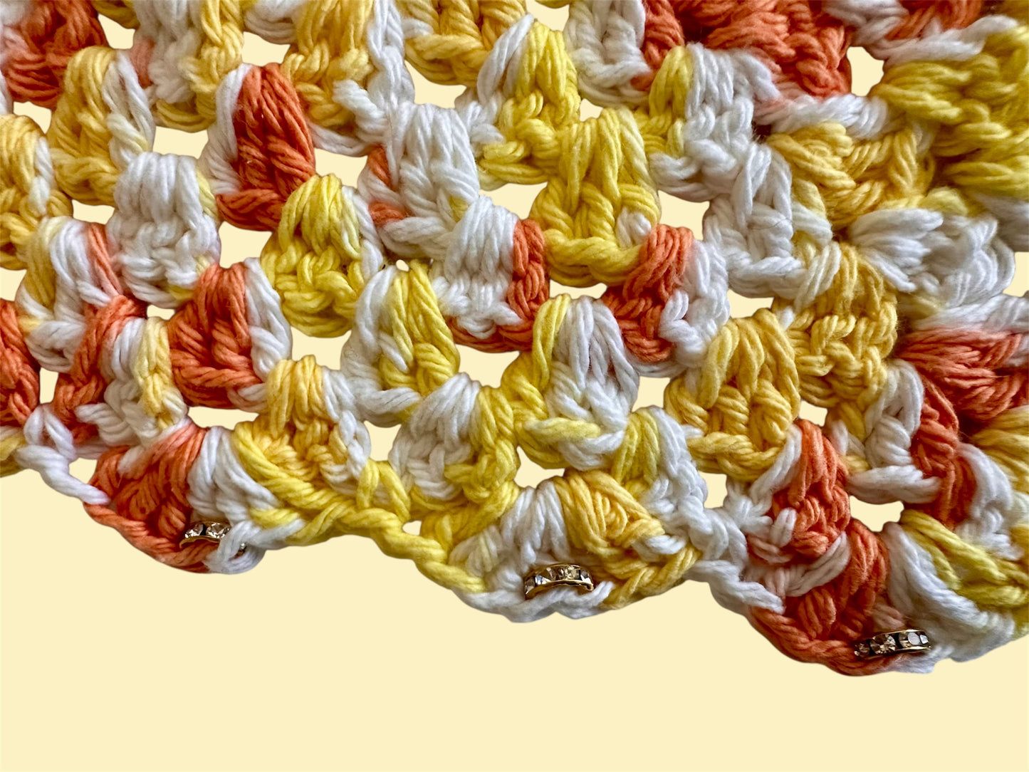 Sunflower Picot Bandana with Rhinestones