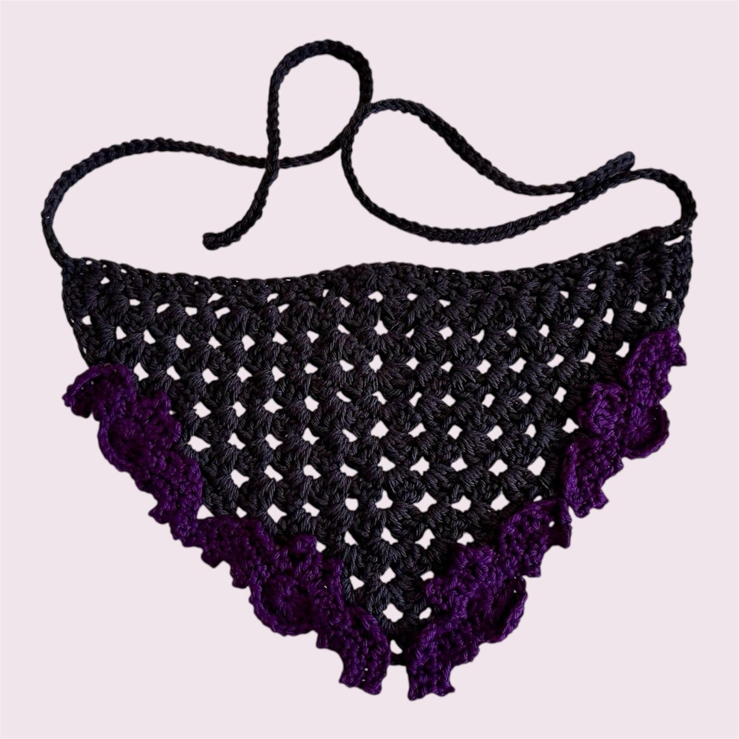 Purple and Black Batty Bandana