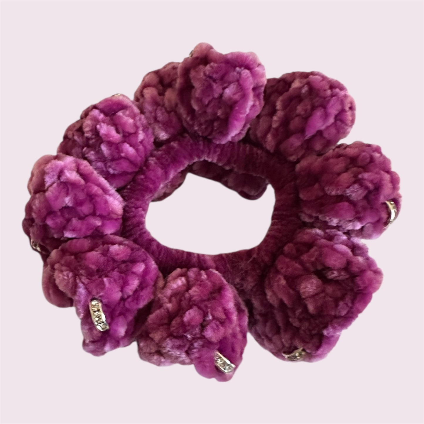 Juicy Couture Electric Violet Scrunchie with Jewels