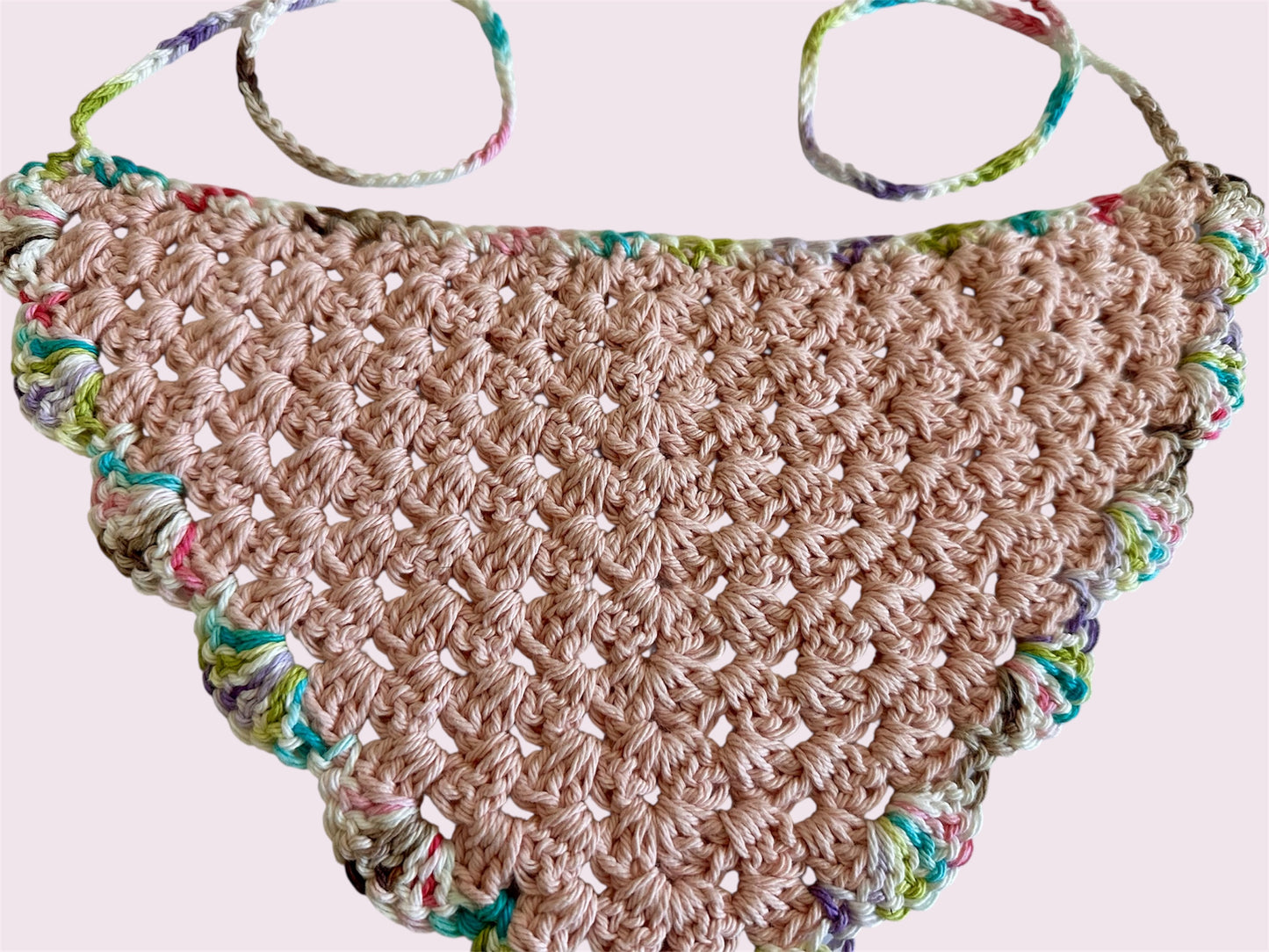 Pink Bandana With Scallops