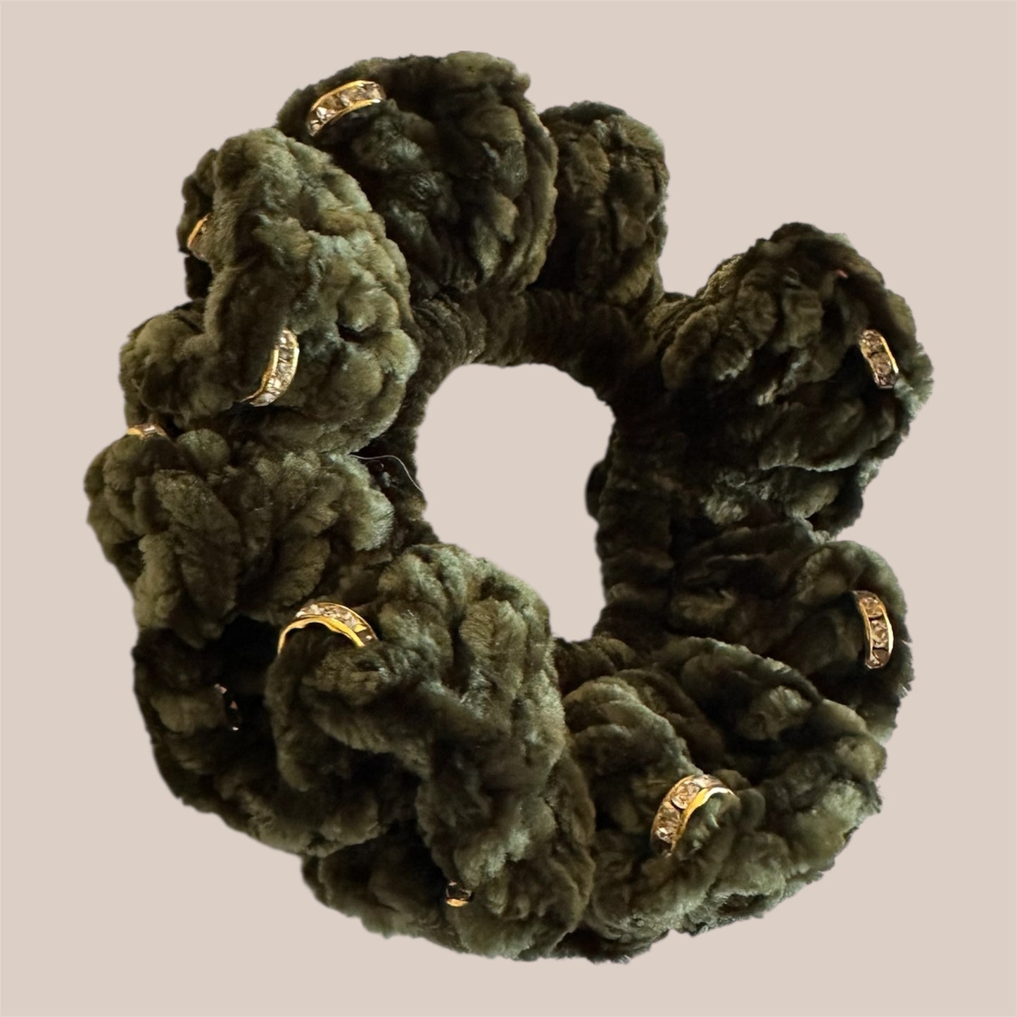 Juicy Couture Super Greens Scrunchie with Jewels