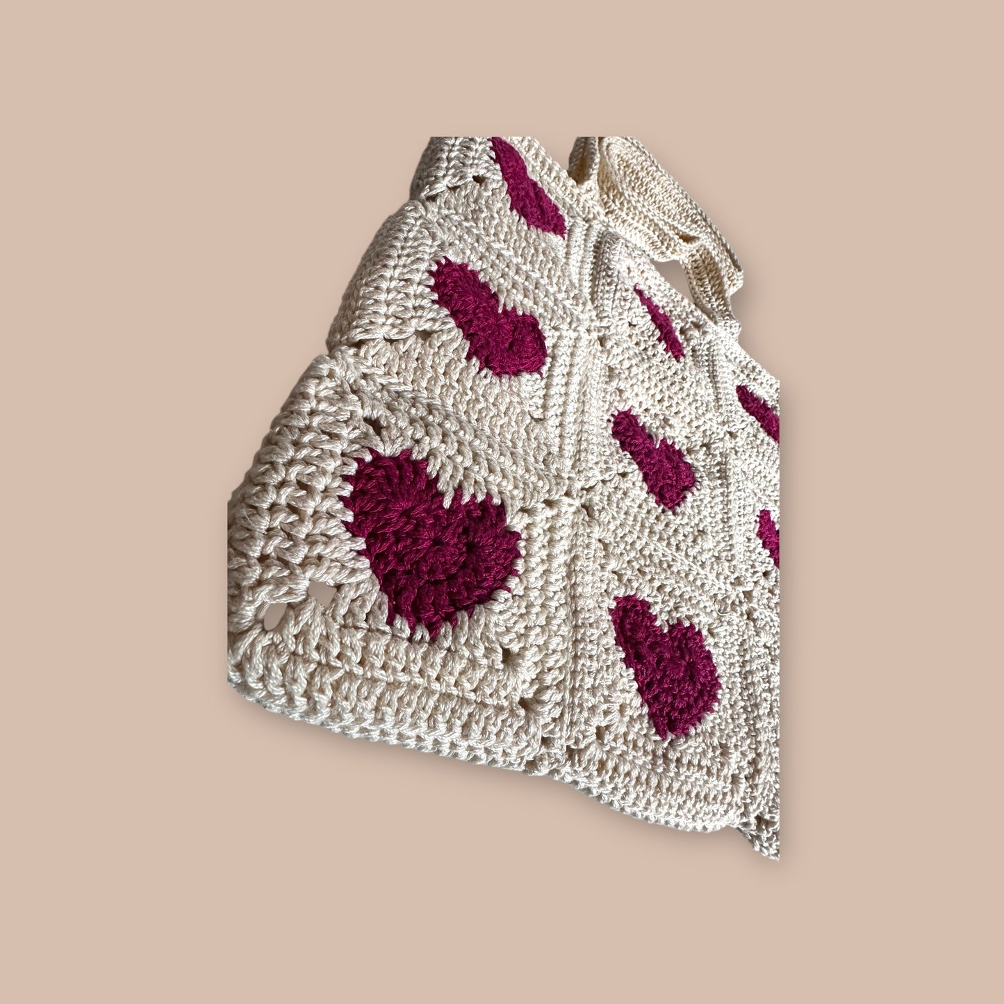 Lined Heart Tote Bag