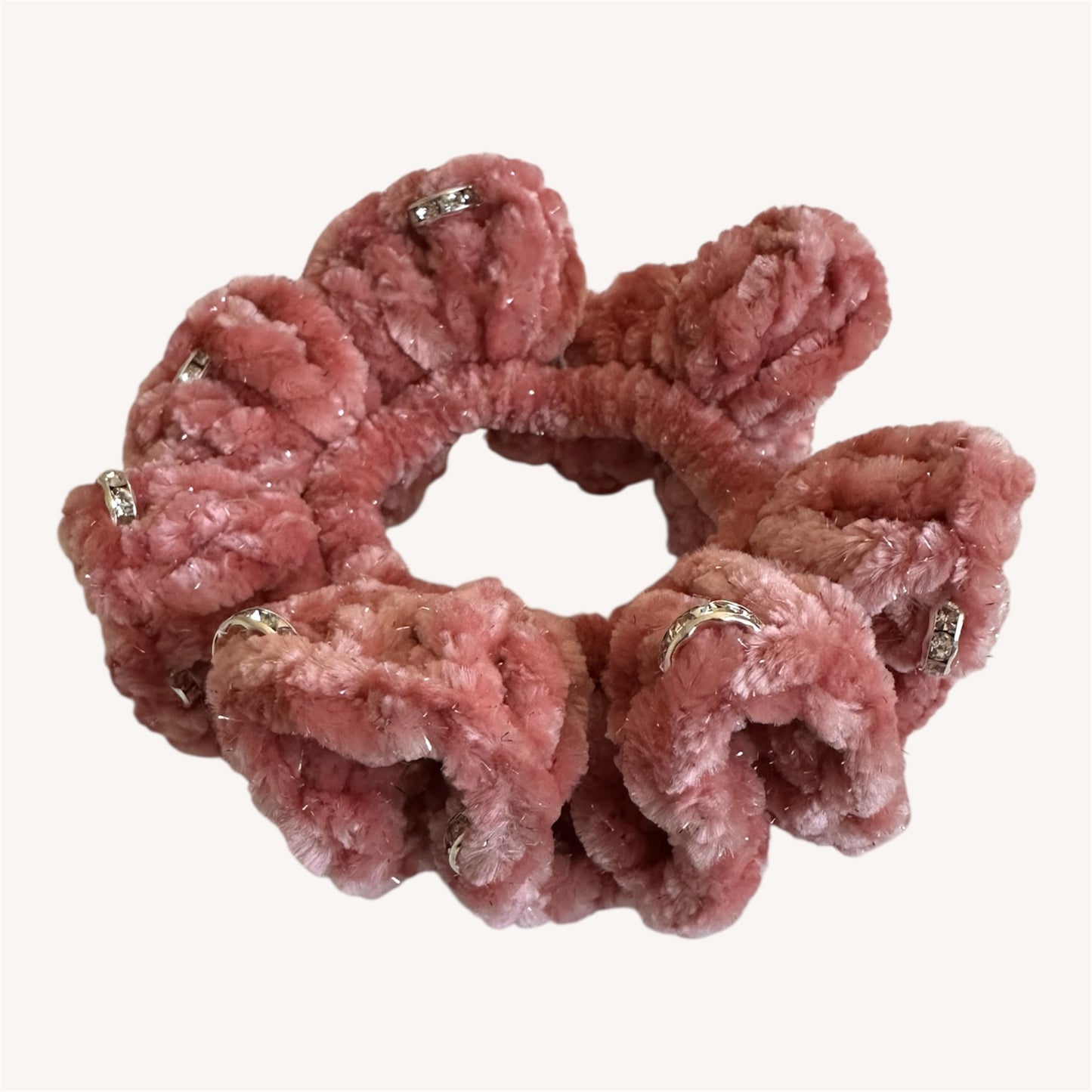 Juicy Couture Soft Glow Sparkle Scrunchie with Jewels