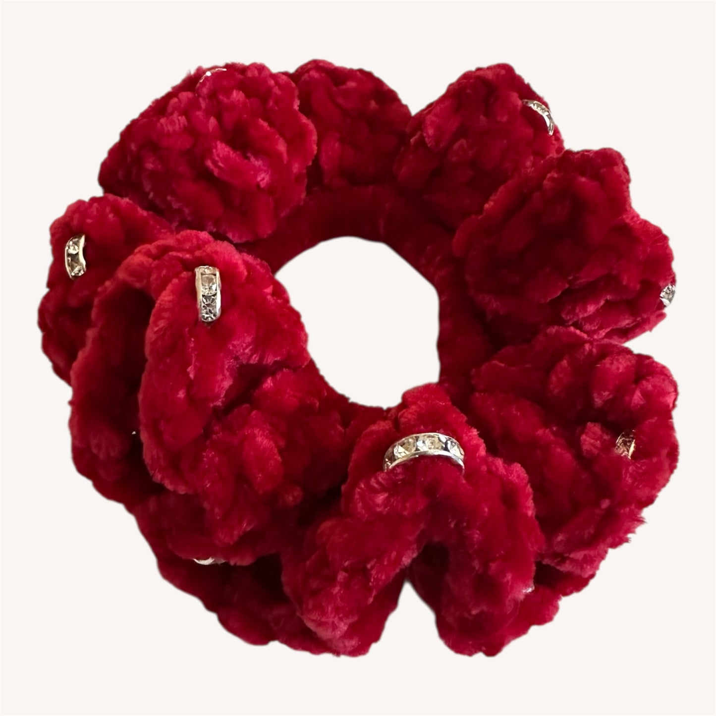 Juicy Couture Coco Red Scrunchie with Jewels