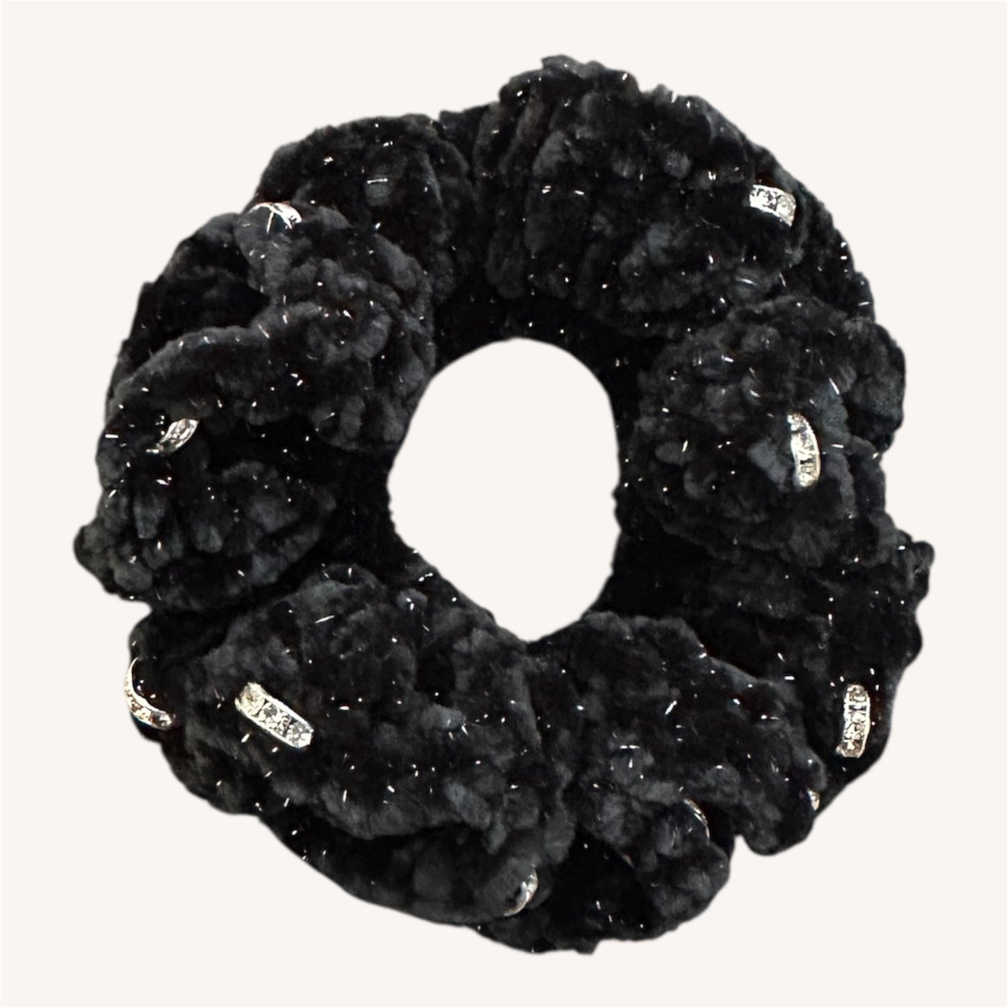 Juicy Couture Licorice Sparkle Scrunchie with Jewels