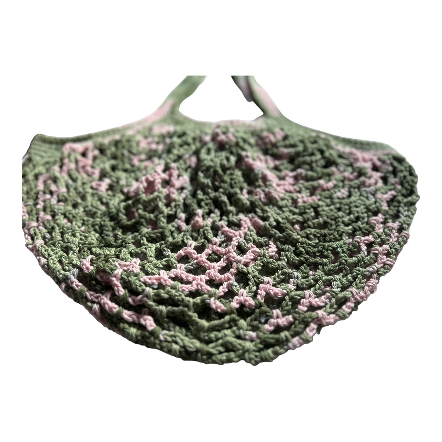 Pink and Green Camo Mesh Market Bag