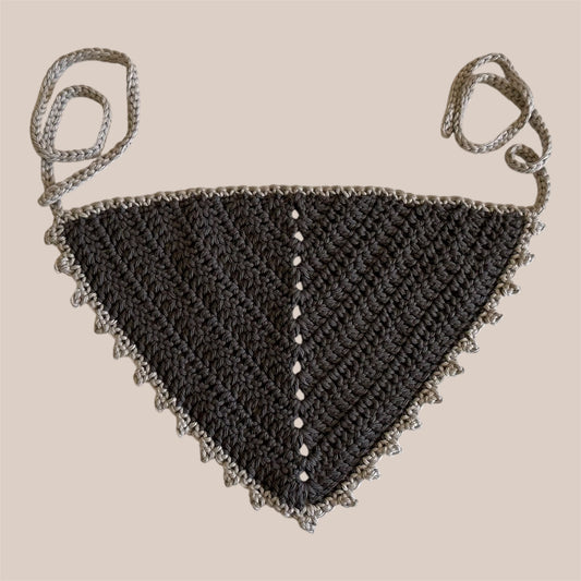 Grey Tones Picot Bandana