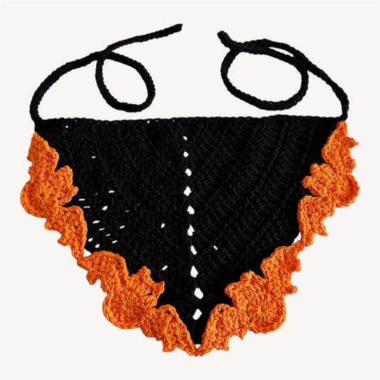 Orange and Black Batty Bandana
