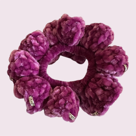 Juicy Couture Electric Violet Scrunchie with Jewels