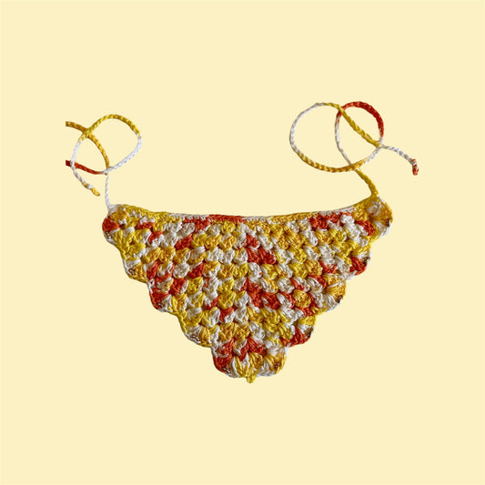 Sunflower Picot Bandana with Rhinestones