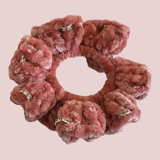 Juicy Couture Soft Glow Sparkle Scrunchie with Jewels