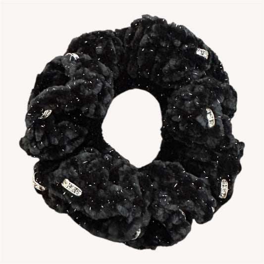 Juicy Couture Licorice Sparkle Scrunchie with Jewels